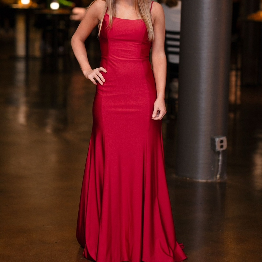Elegant Red Evening Gown